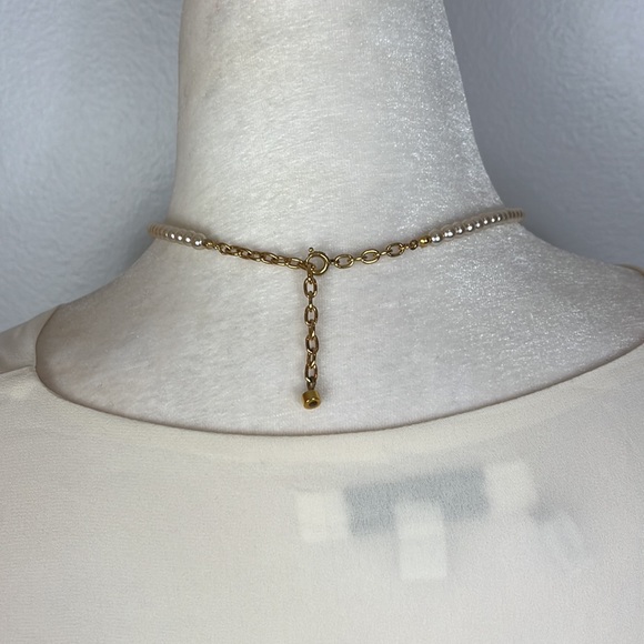 Helena Rubinstein Vintage Gold Tone Beaded Necklace Signed HR Paris. - Picture 13 of 14